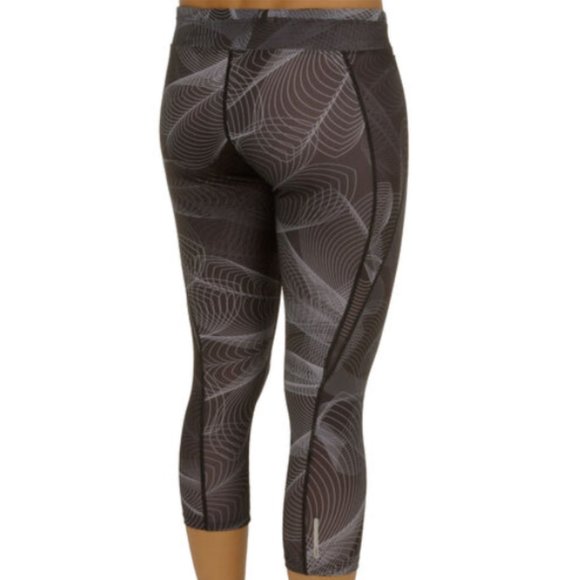 MIZUNO Lotus 3/4 Tights Running Crop Leggings Athletic Activewear Yoga Pants New - Picture 3 of 10